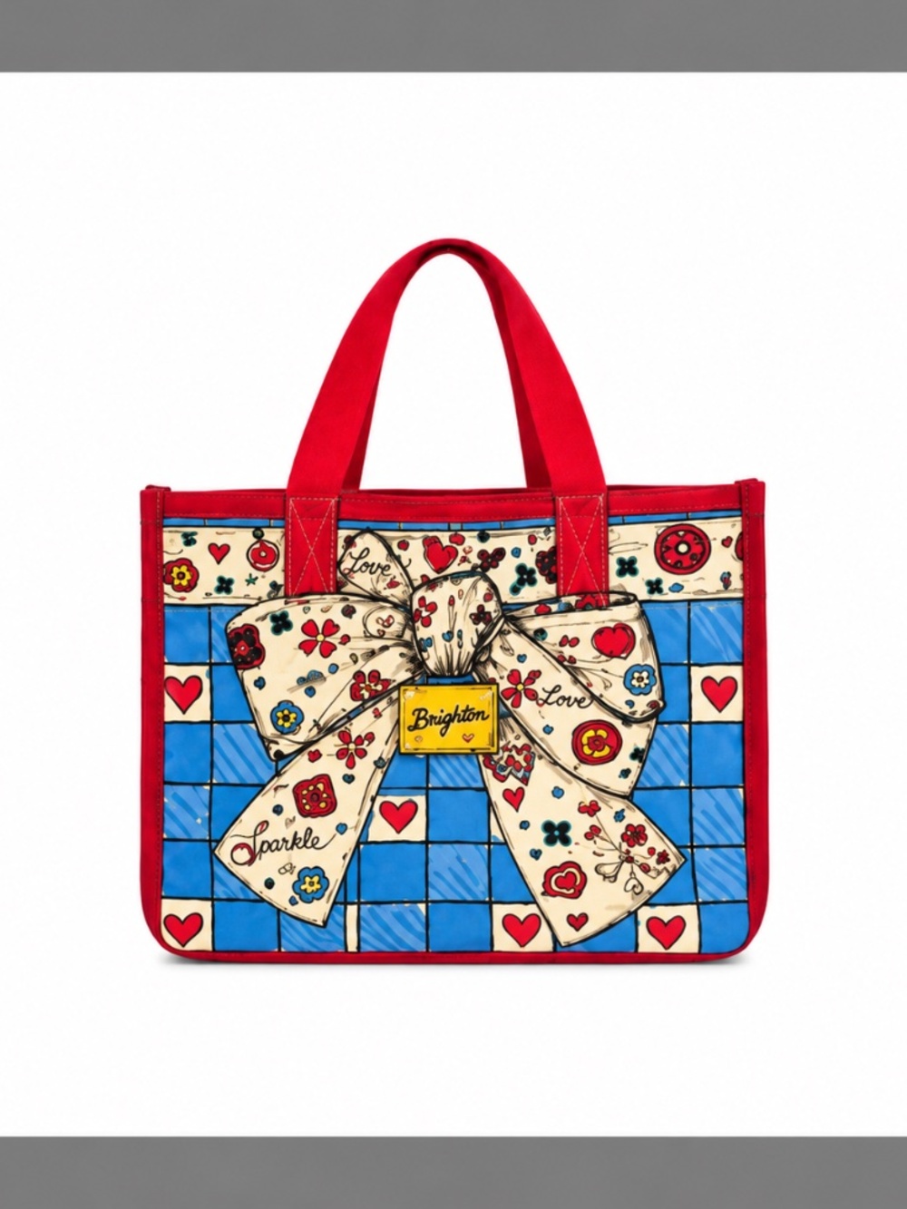 Brighton Love Sparkle Tom Clancy Canvas Tote Cat Dog Bow Hearts